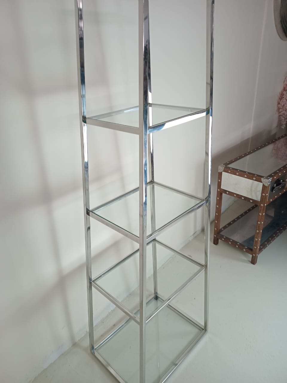 Glass and Silver shelf from Marina Home