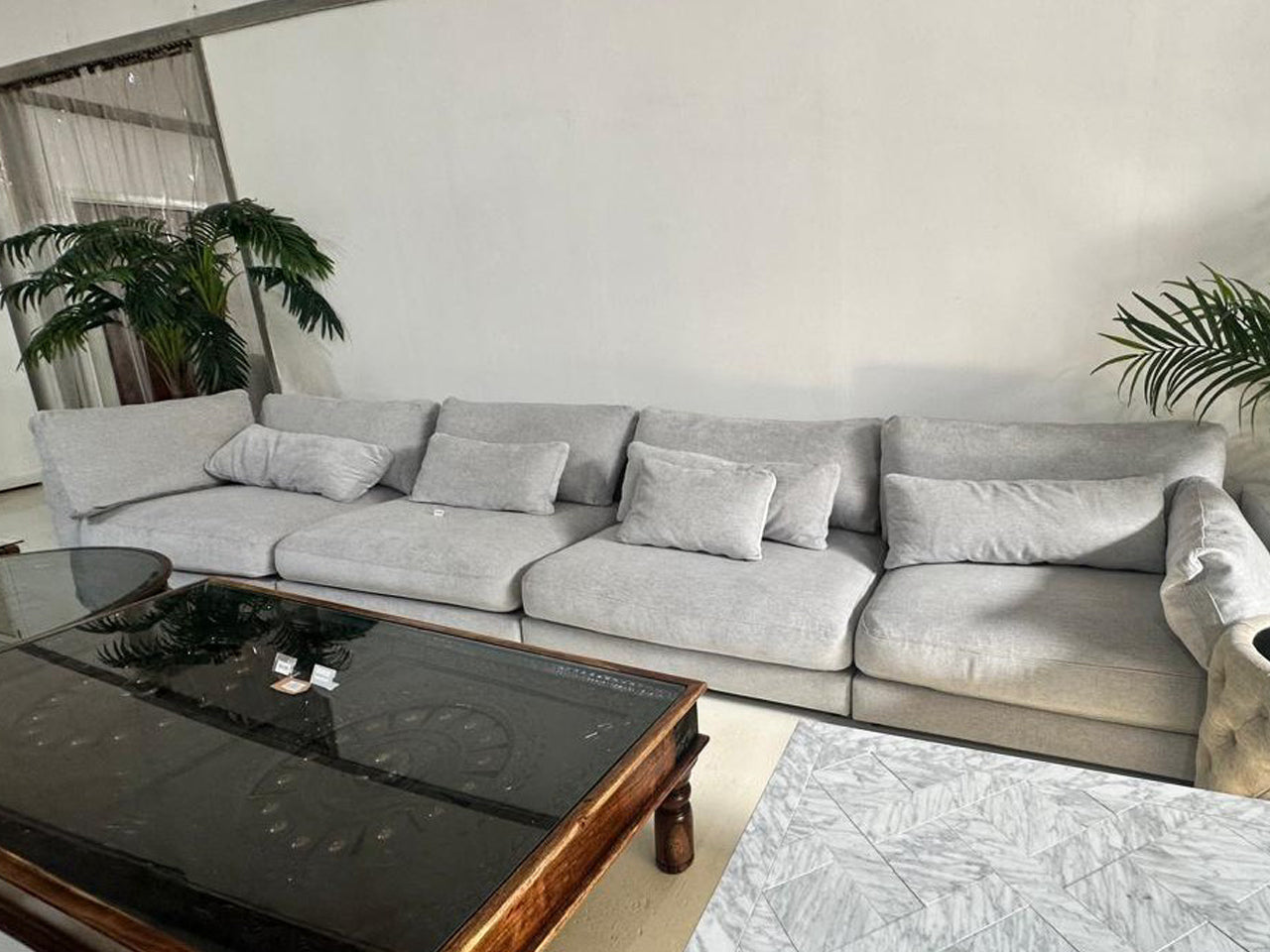 4 Seater Feather Sofa