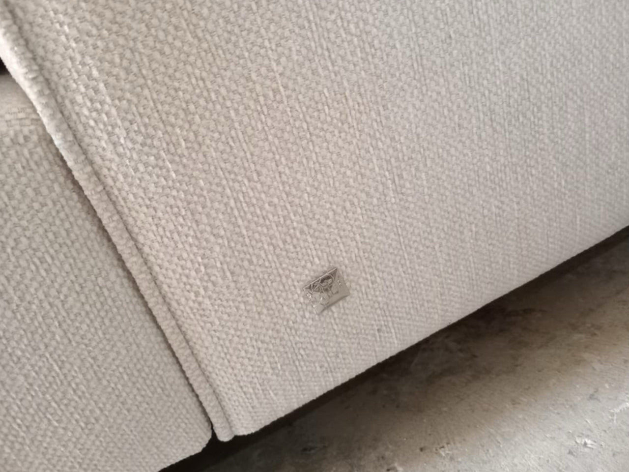 The One – Beige Fabric 3-Seater Sofa