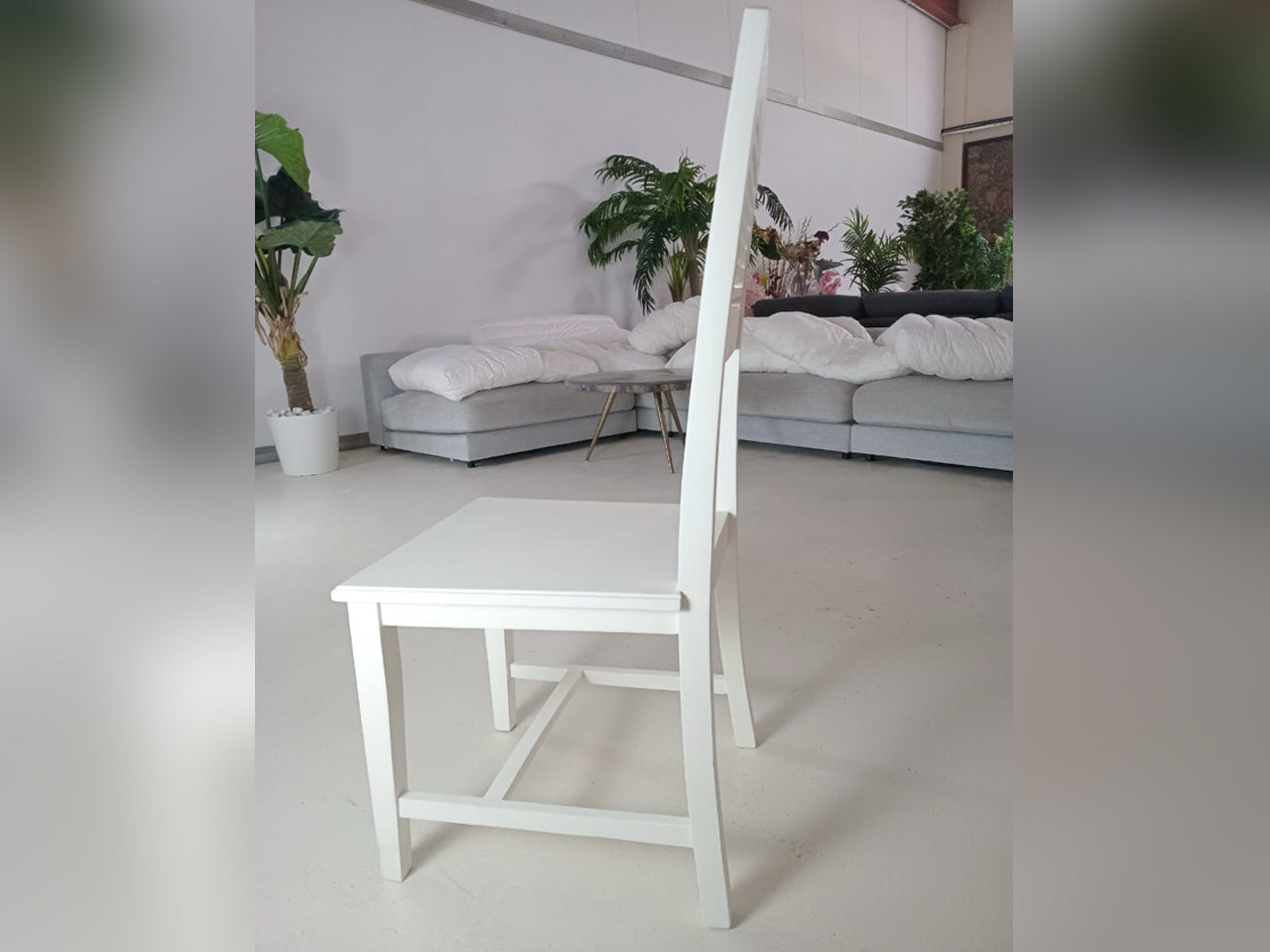 White Wooden Dining Chairs (Set of 4)