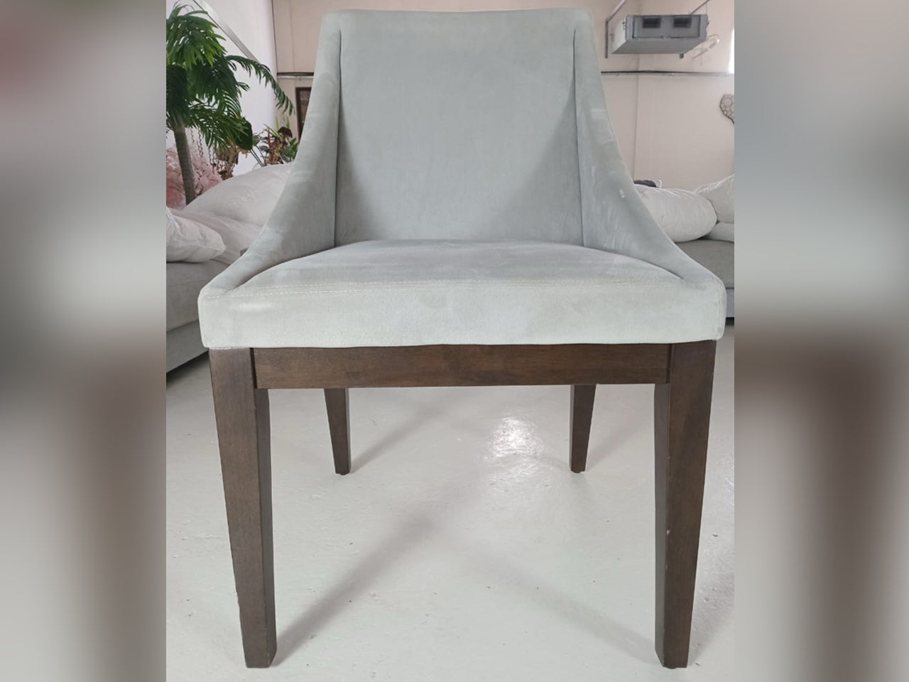 Light Grey Velvet Dining Chair Set of 6