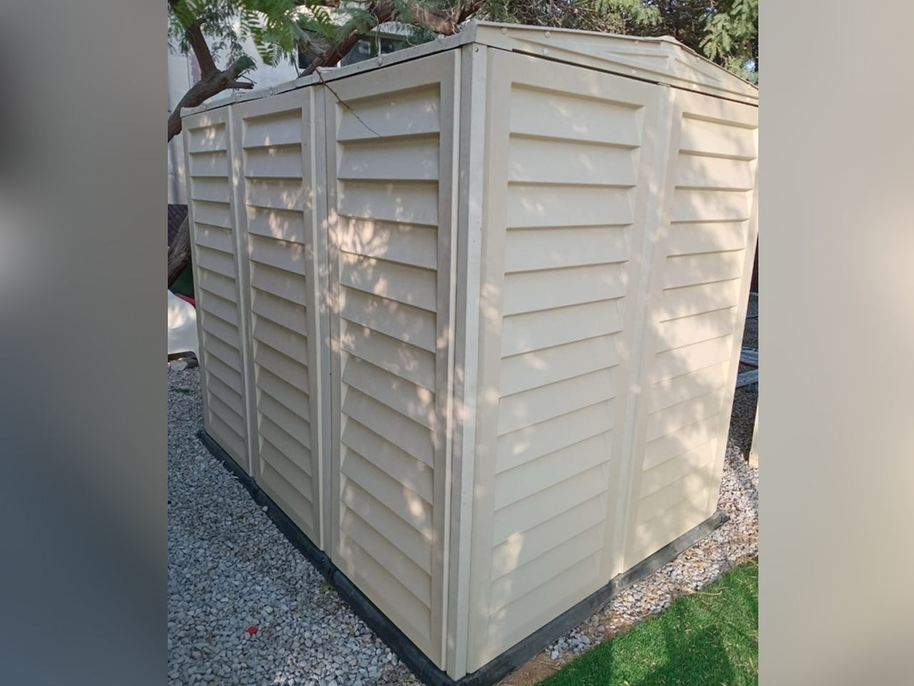 Duramax 8×5 Vinyl Outdoor Storage Shed