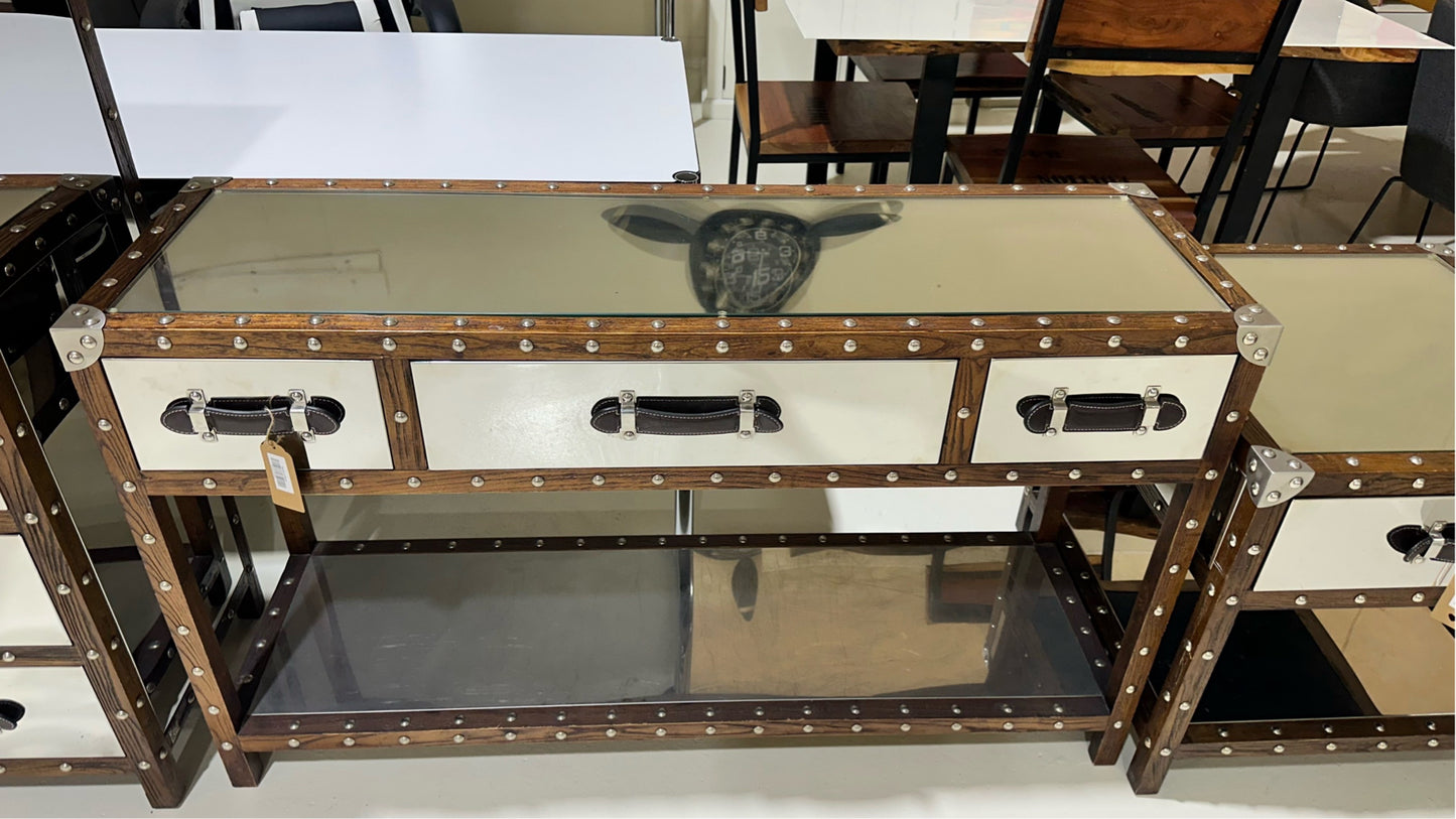 Set of 3 Mirrored Storage Trunks – Industrial Luxe by THE One