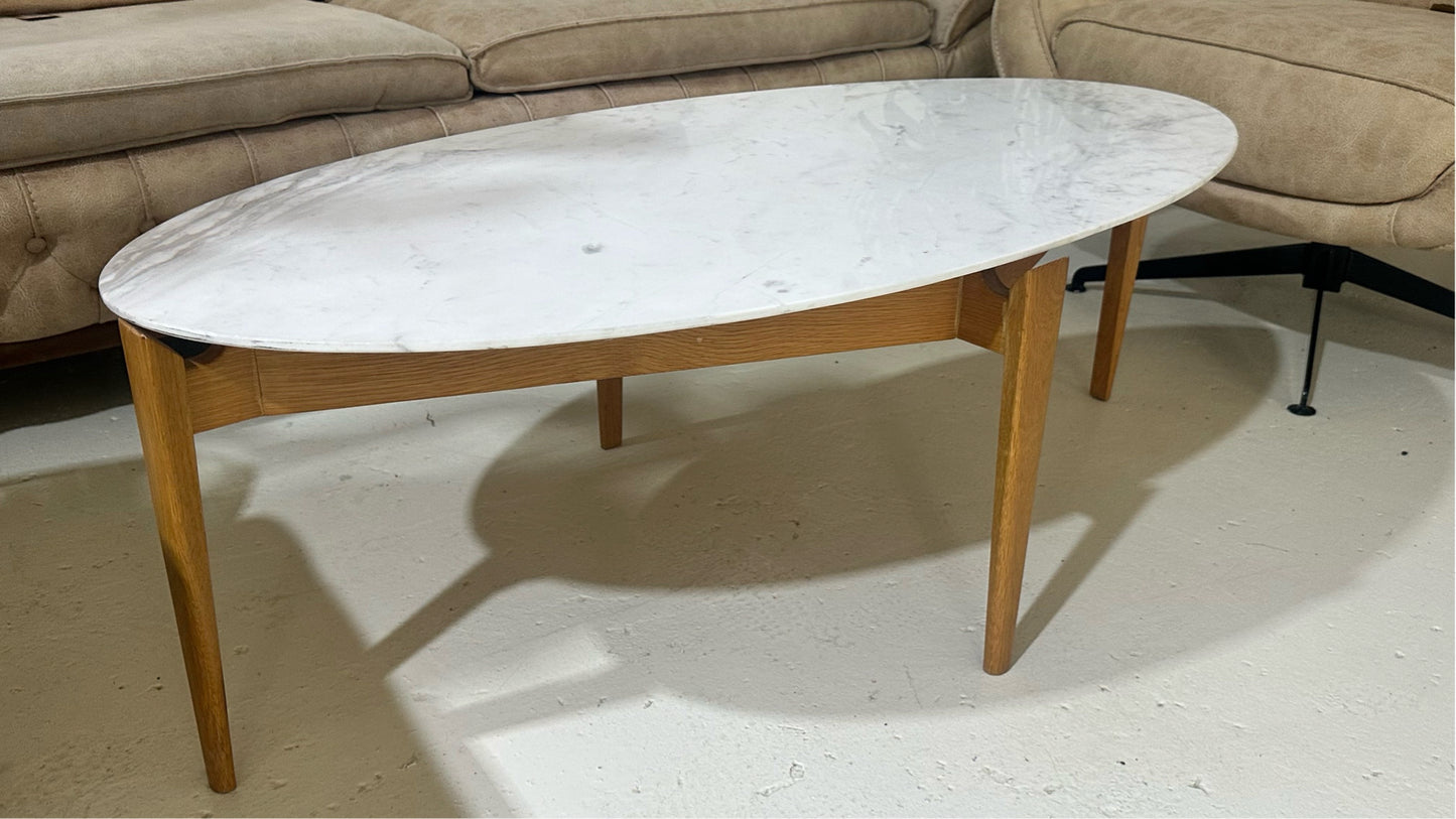 Minimal Marble & Wood Coffee Table (West Elm)