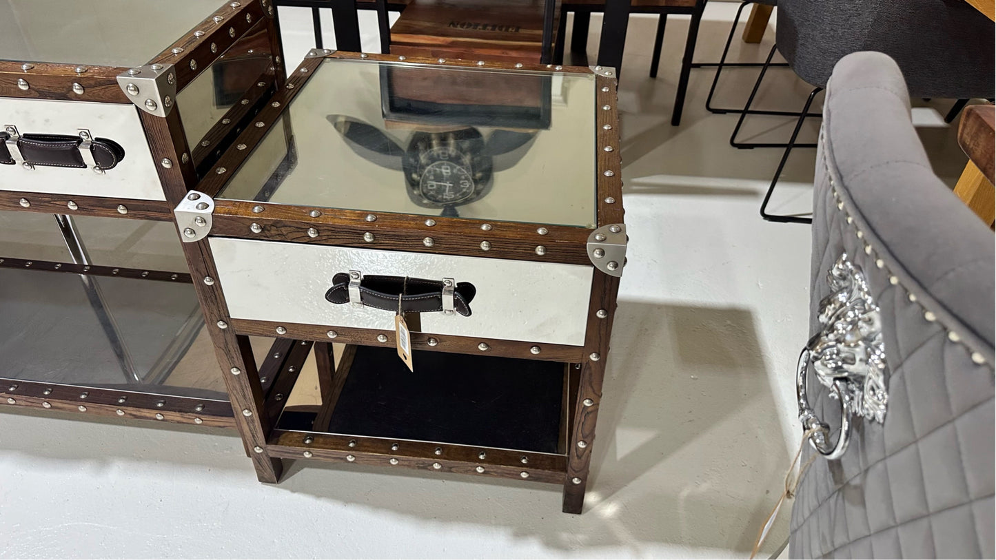 Set of 3 Mirrored Storage Trunks – Industrial Luxe by THE One