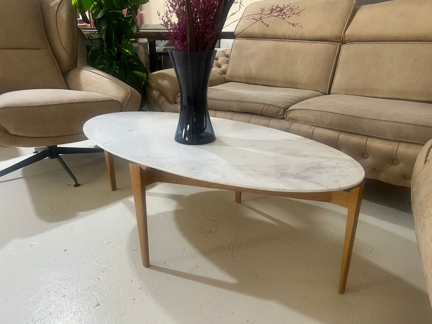 Minimal Marble & Wood Coffee Table (West Elm)