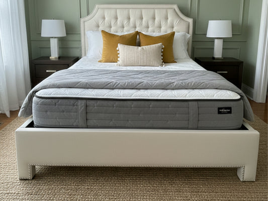 Ethan Allen King Size Bed – Tufted Headboard