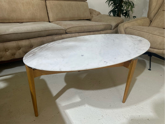 Minimal Marble & Wood Coffee Table (West Elm)