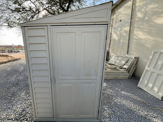 Duramax SideMate Outdoor Storage Shed – Beige Vinyl