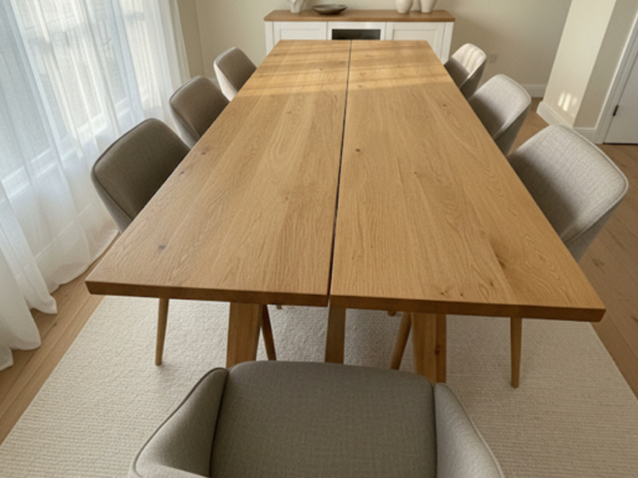 Indigo – Solid Oak Dining Table with 6 Chairs