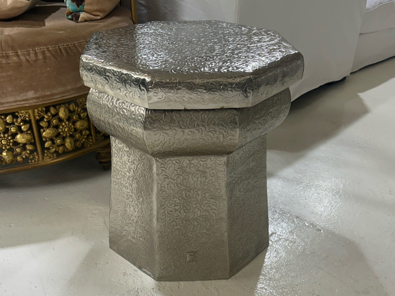 The One – Sculptural Silver Side Table (set of 2)