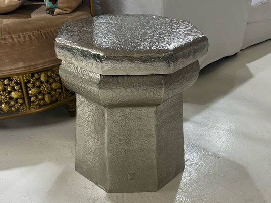 The One – Sculptural Silver Side Table (set of 2)