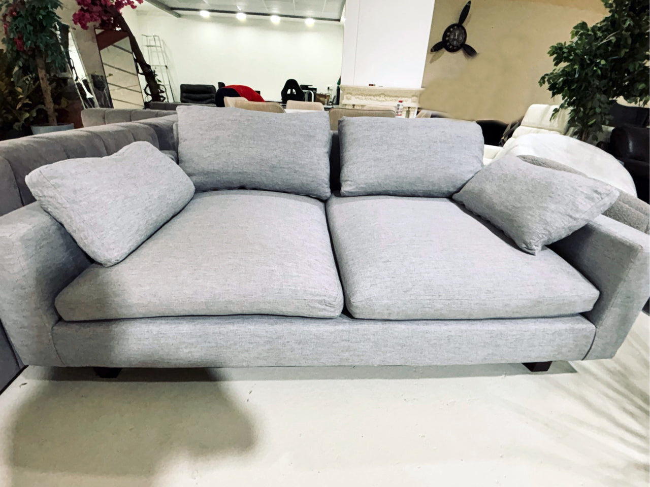 West Elm Gray Fabric Sofa