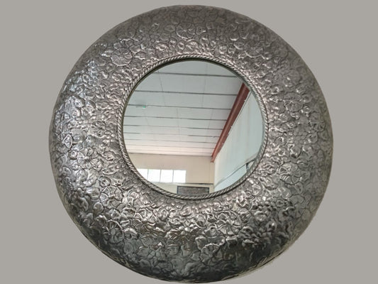 Marina Home Round Metal Wall Mirror