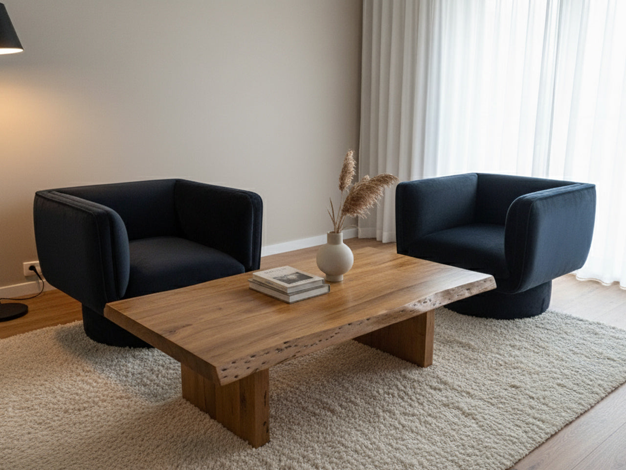 Velvet Swivel Lounge Chairs (Set of 2)