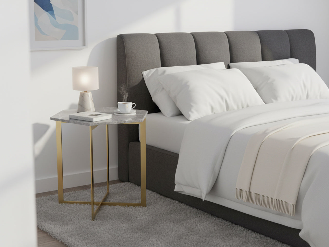 Accent Side-table Marble Top