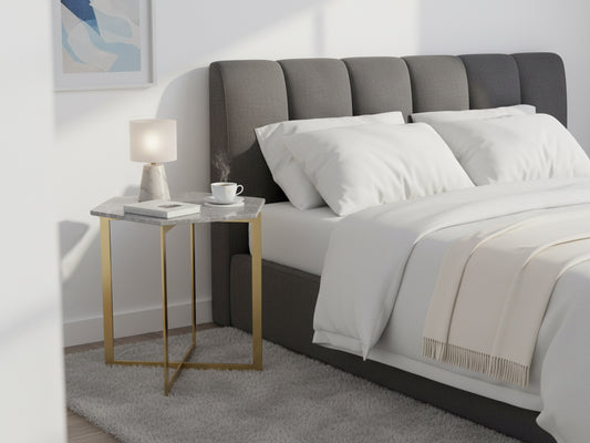 Accent Side-table Marble Top