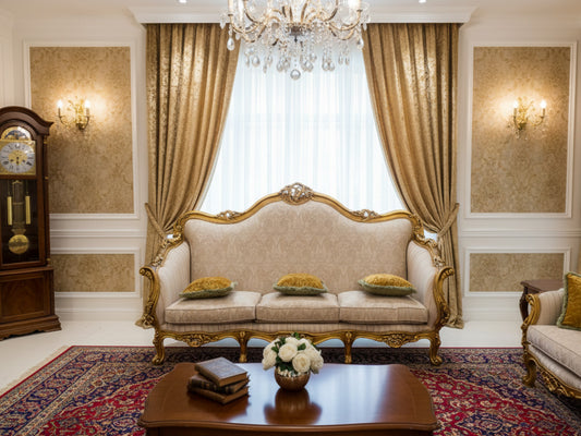 Antique-Style 3-Seater Sofa