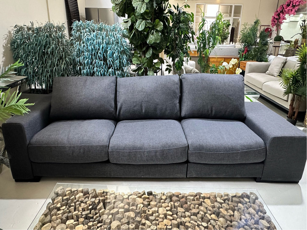 Natuzzi Sofa Grey 3 Seater