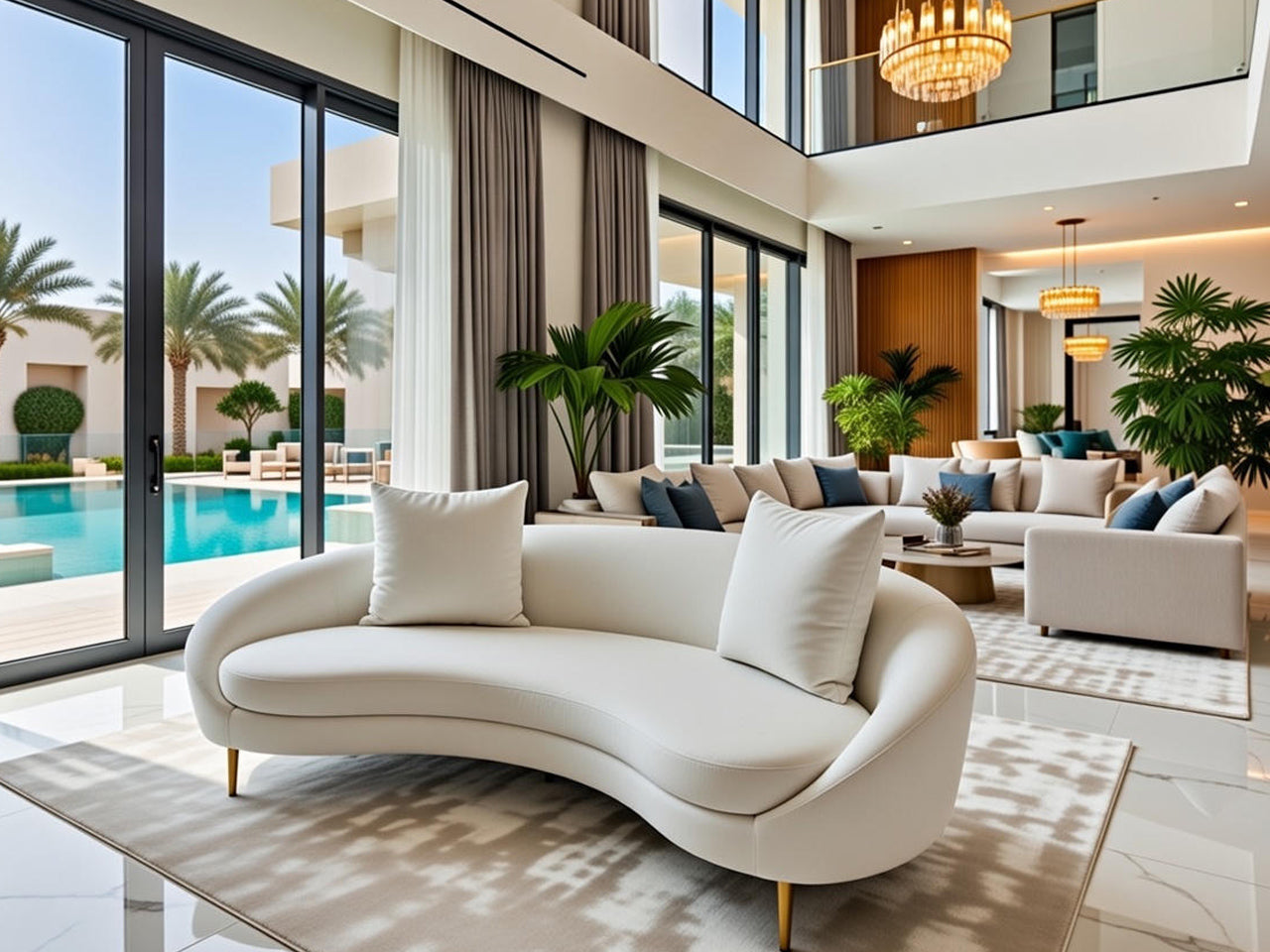The One – Arc White Sofa