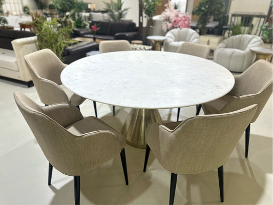 Silhouette Pedestal Dining Table - Oval (White Marble) West elm