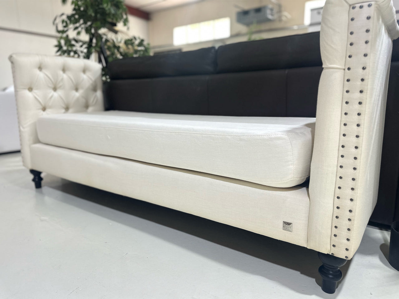 The One – White Upholstered Bench Bed
