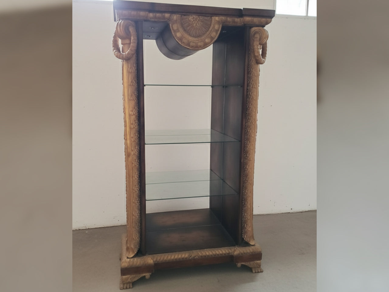 Antique Style Arabic-Inspired Curio Cabinet