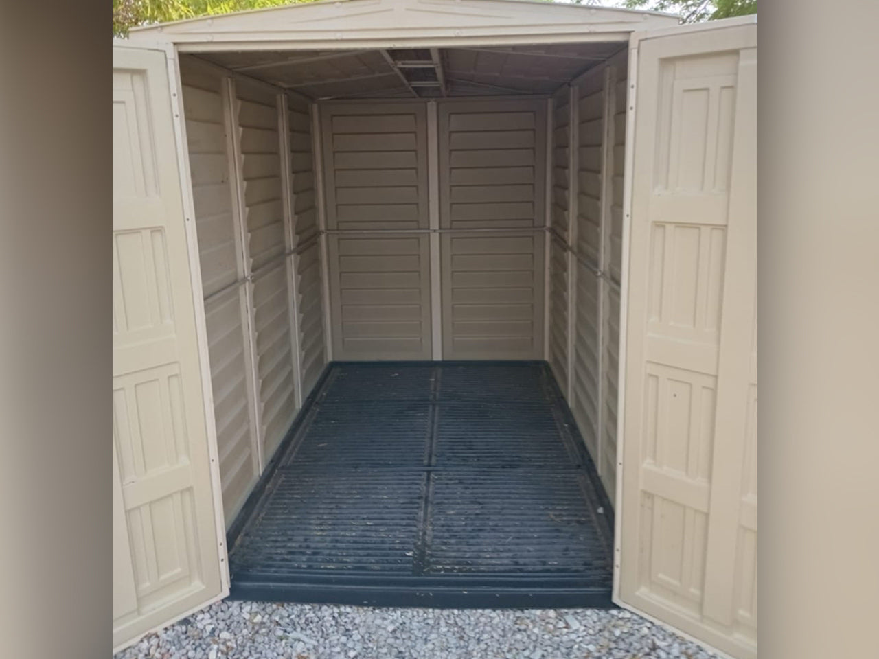 Duramax 8×5 Vinyl Outdoor Storage Shed