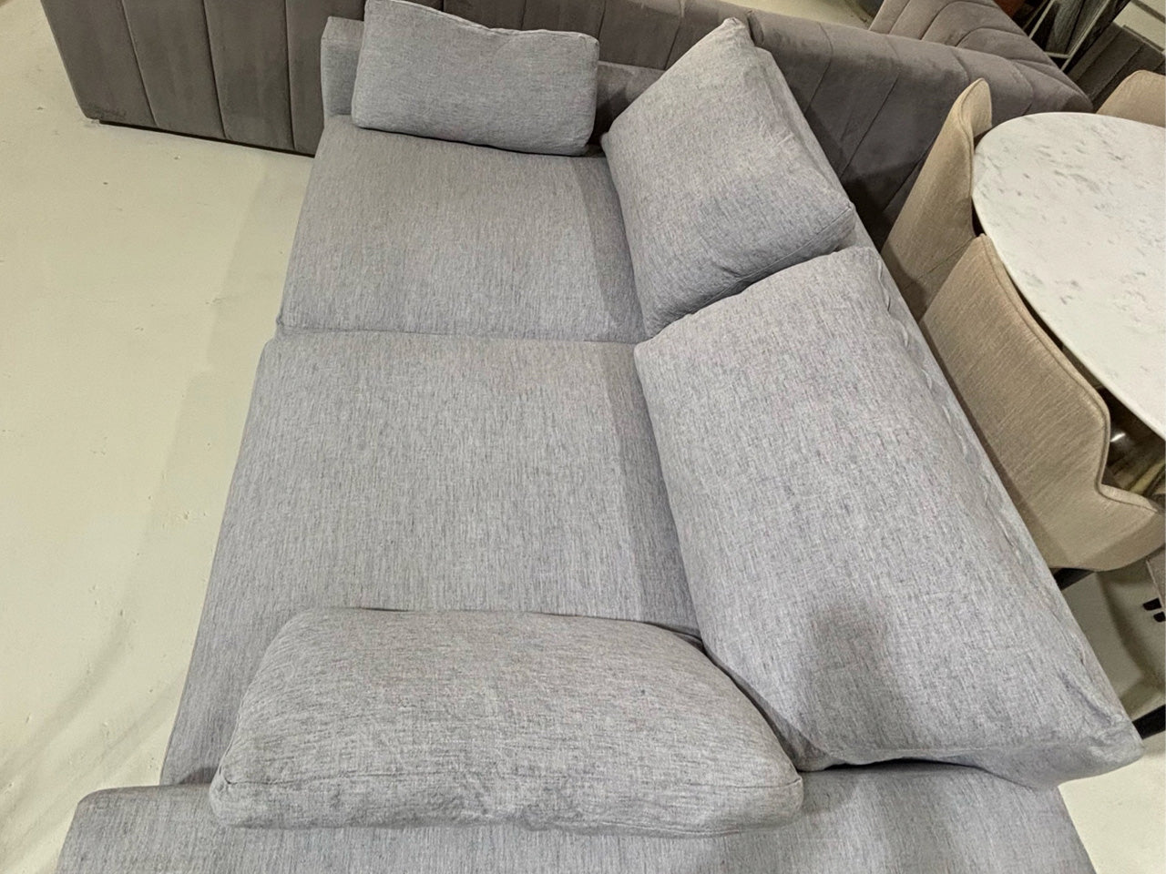 West Elm Gray Fabric Sofa