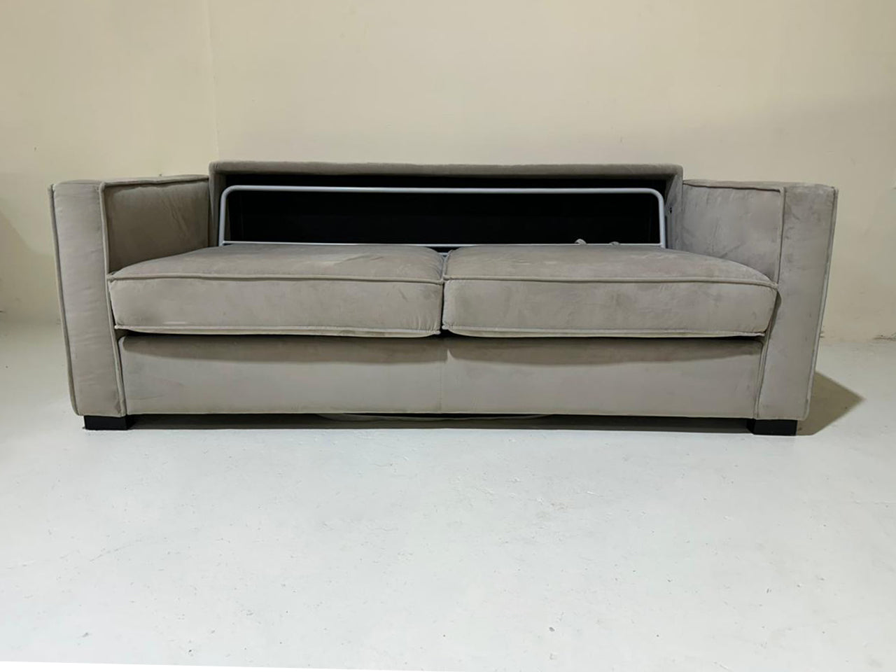 The One – Beige Velvet Sofa Bed
