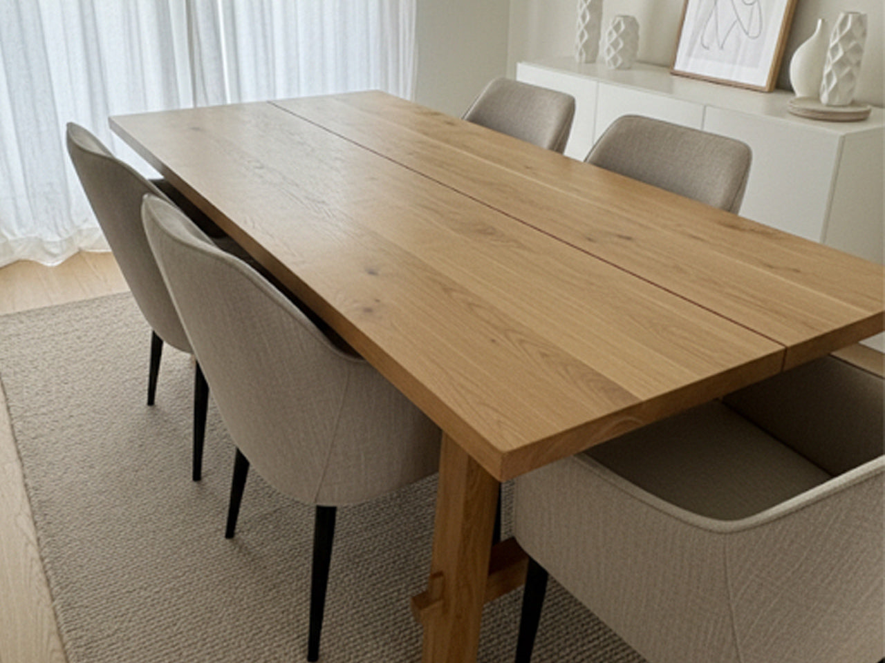 Indigo – Solid Oak Dining Table with 6 Chairs