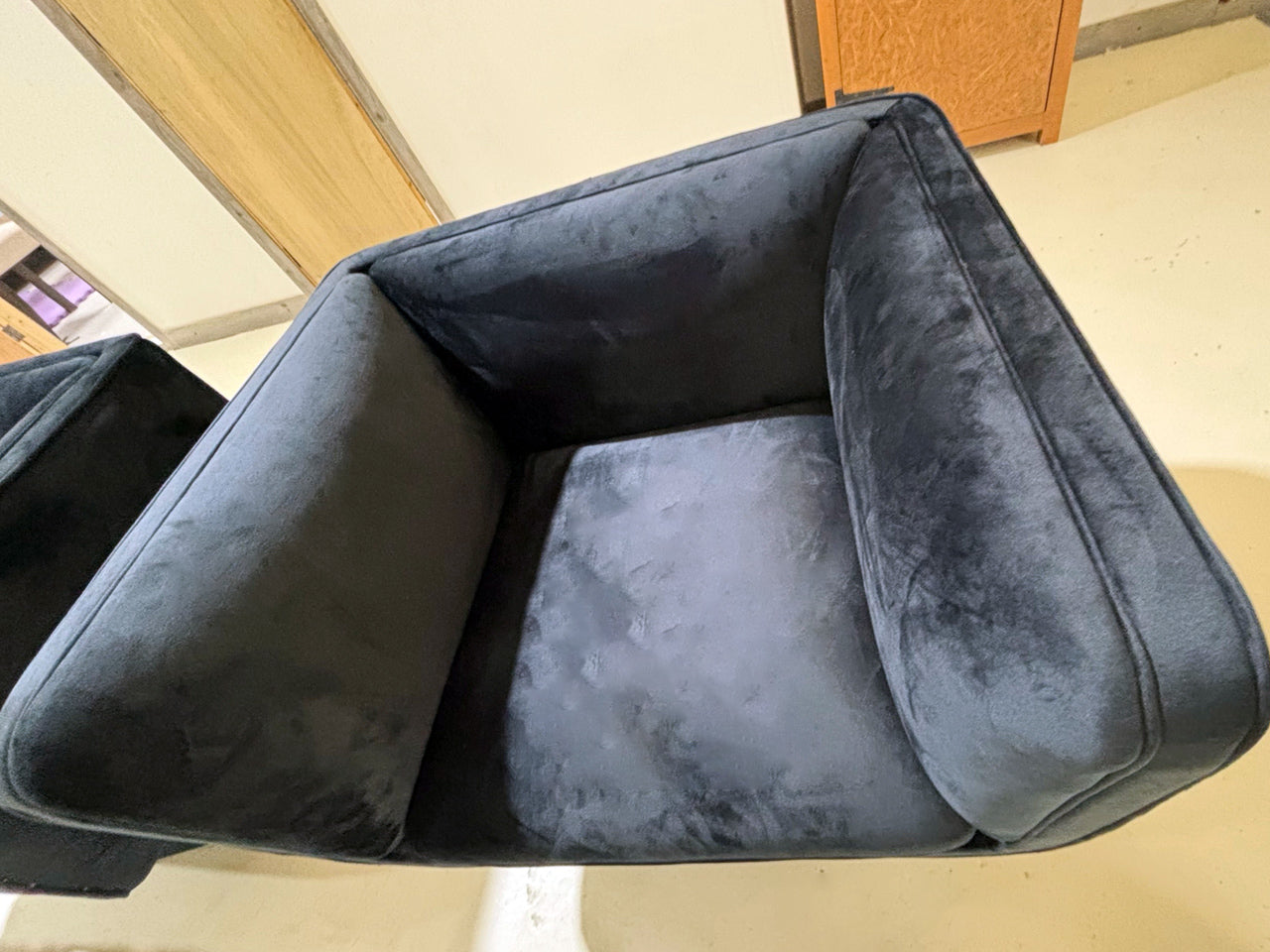 Velvet Swivel Lounge Chairs (Set of 2)