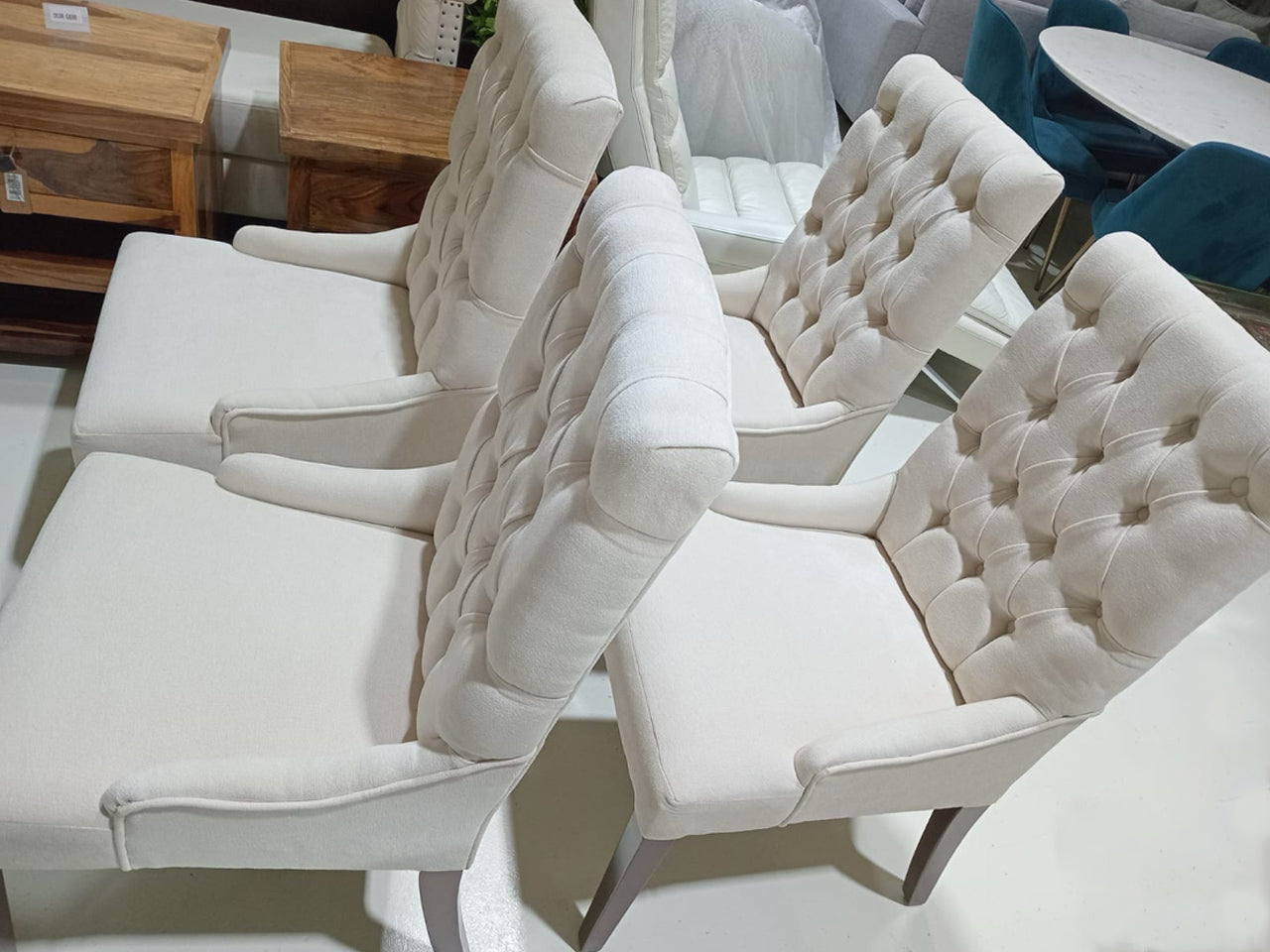 Marina Home Tufted Dining Armchairs – Set of 4