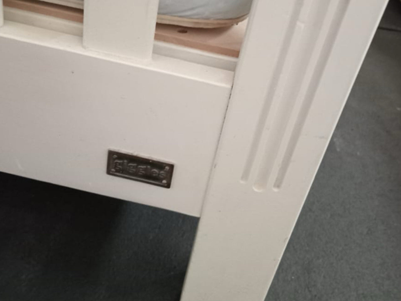 White Wooden Baby Crib