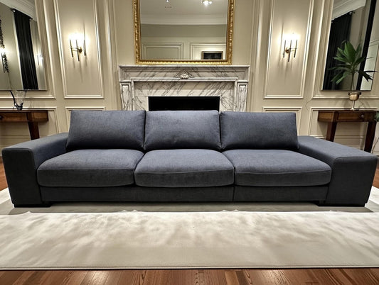 Natuzzi 3-Seater Sofa – Charcoal Grey