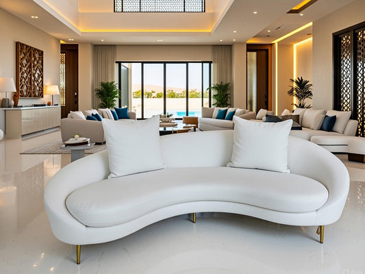 The One – Arc White Sofa