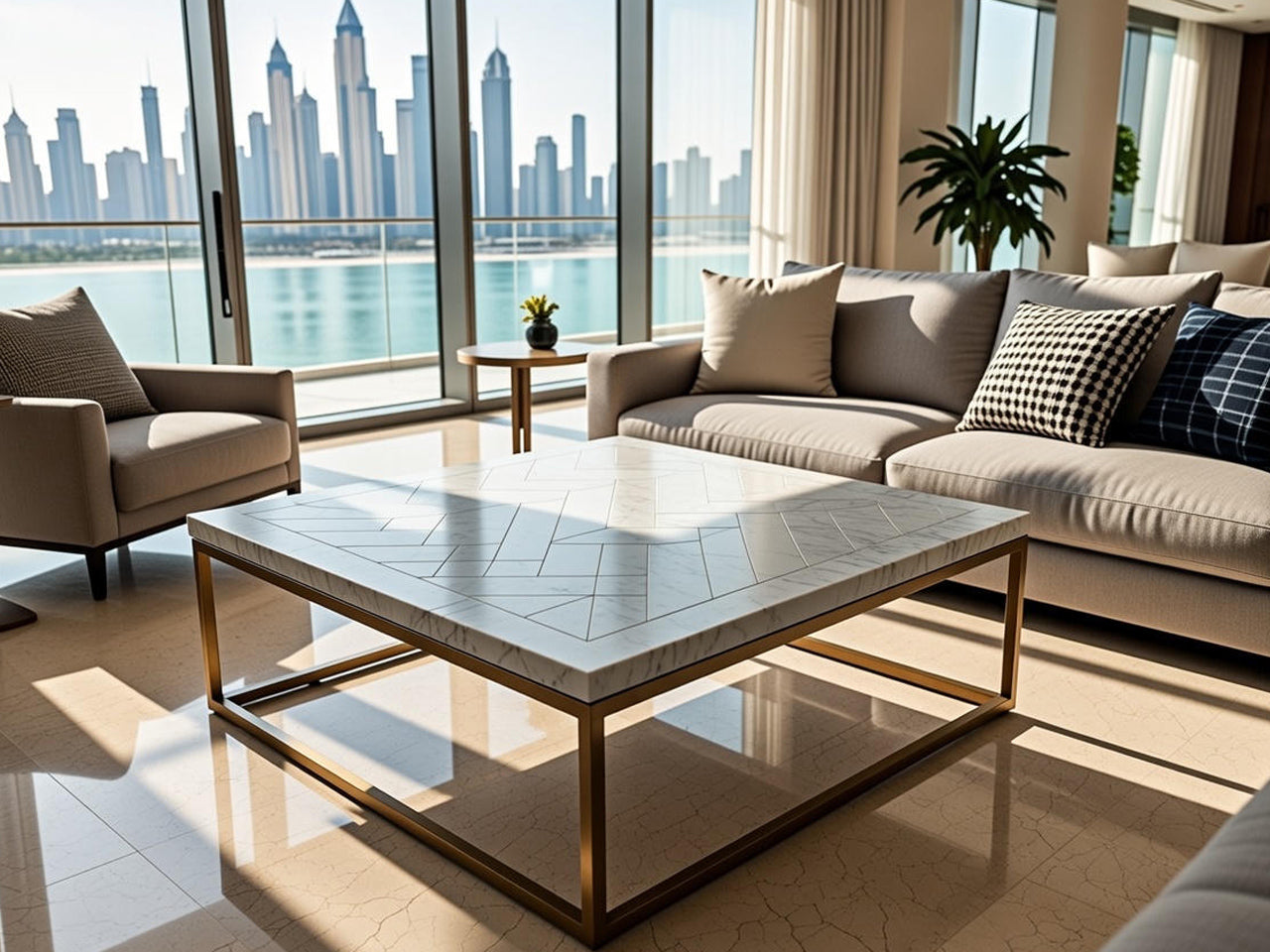 Marina Home Coffee Table – Marble Top