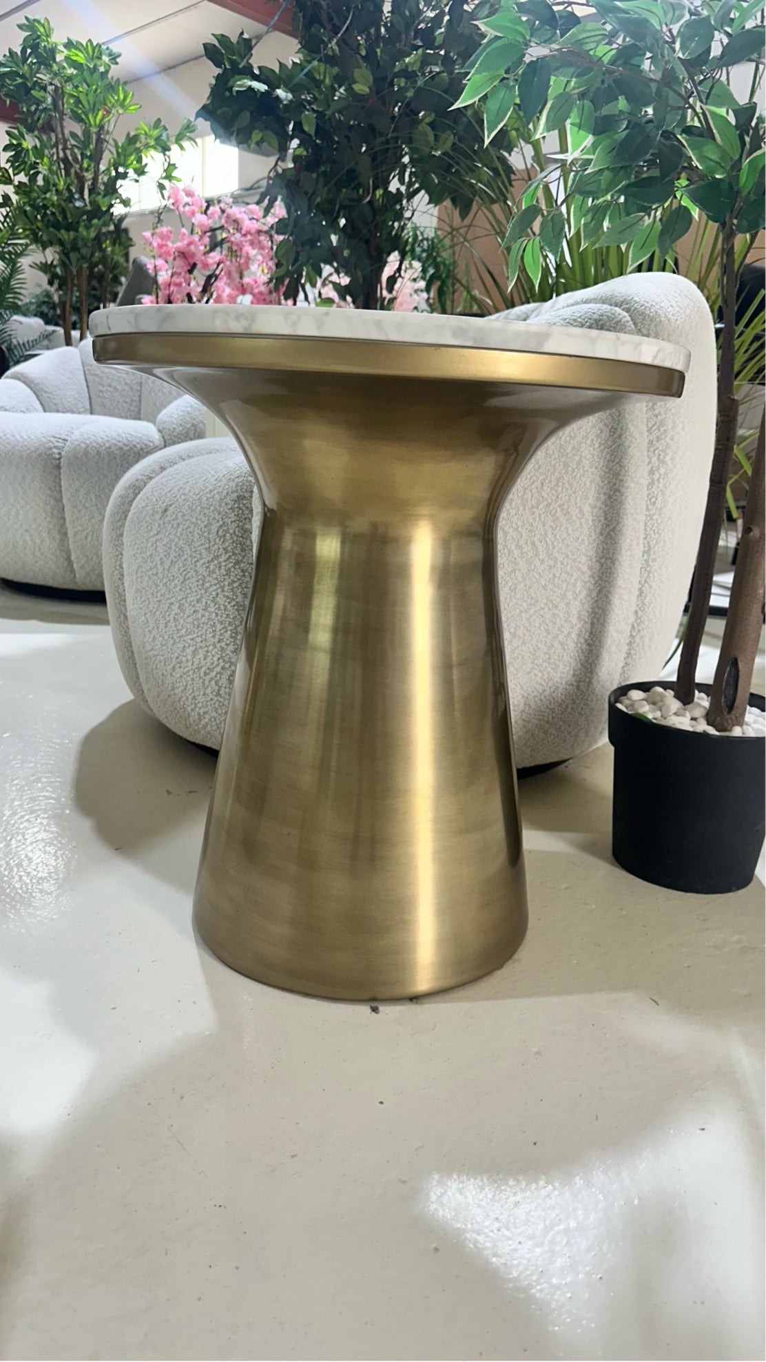 Marble Topped Pedestal Side Table (West Elm)