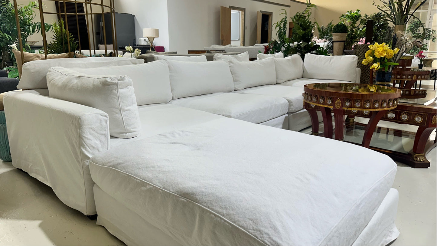 Sofa 4 Seater with Ottoman Marina Home