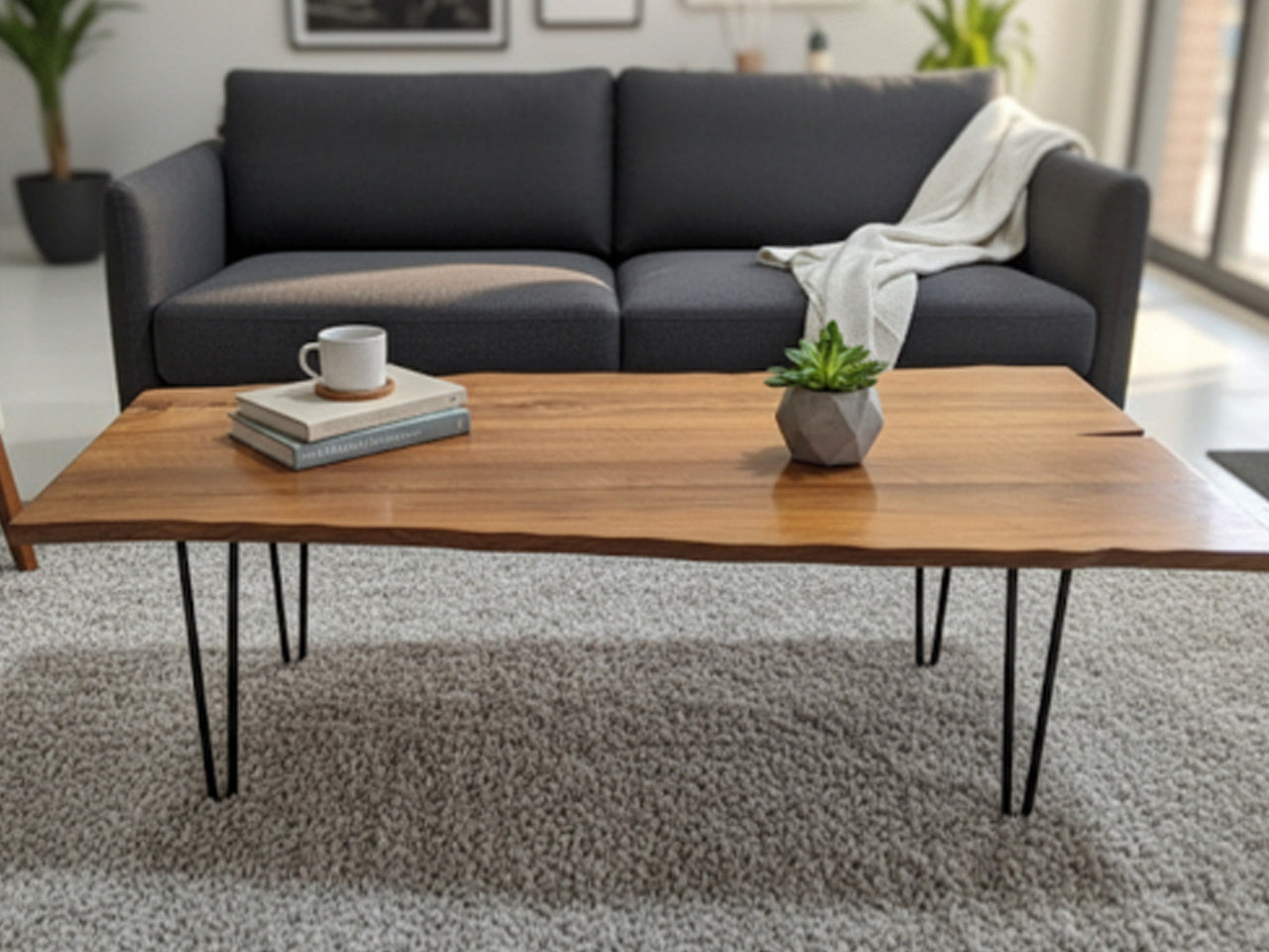 Marina Home Coffee Tables – Set of 2, Wood & Metal