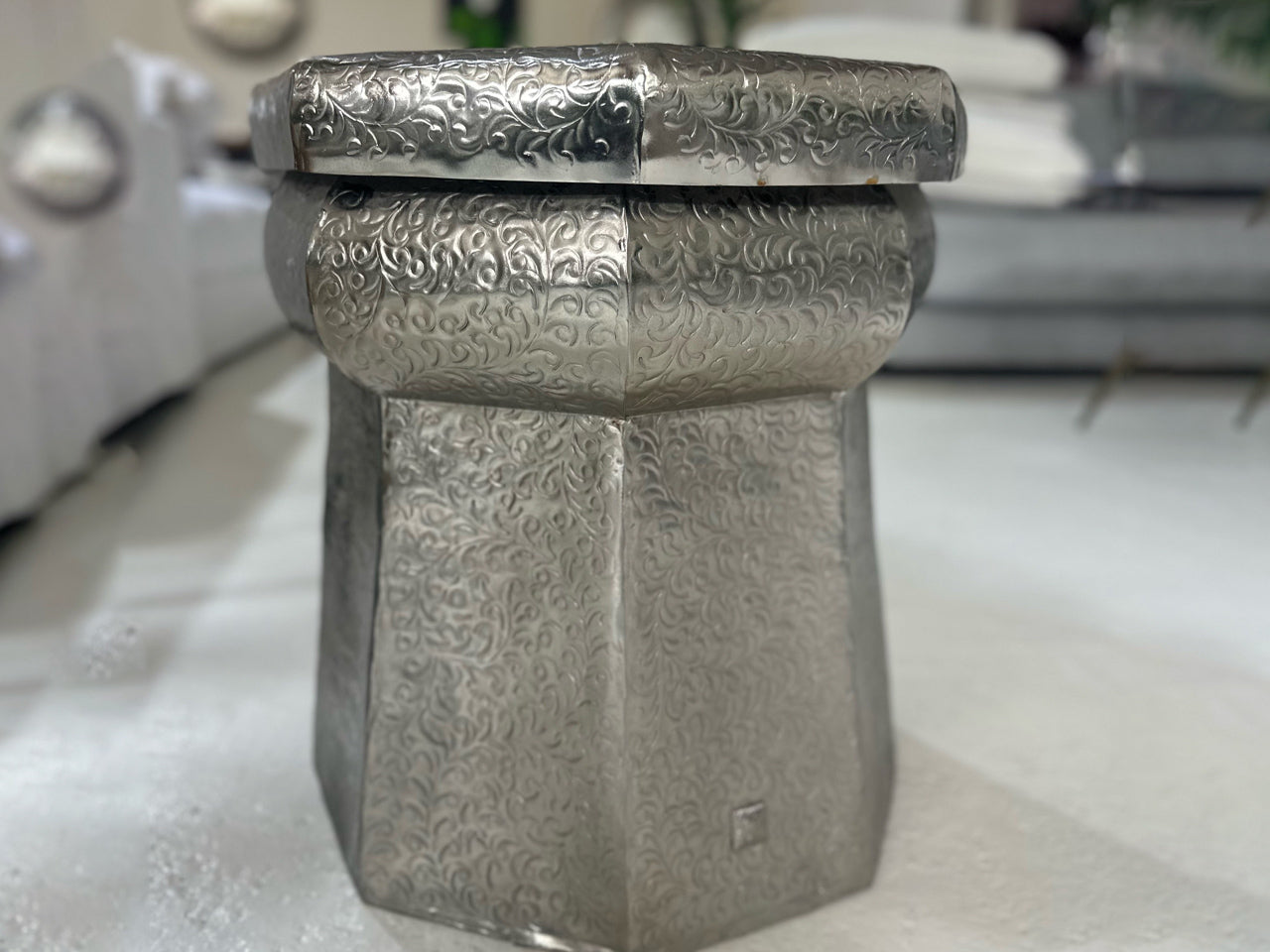 The One – Sculptural Silver Side Table (set of 2)