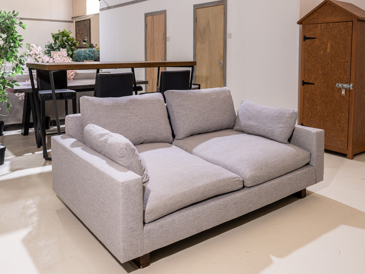 West Elm Gray Fabric Sofa