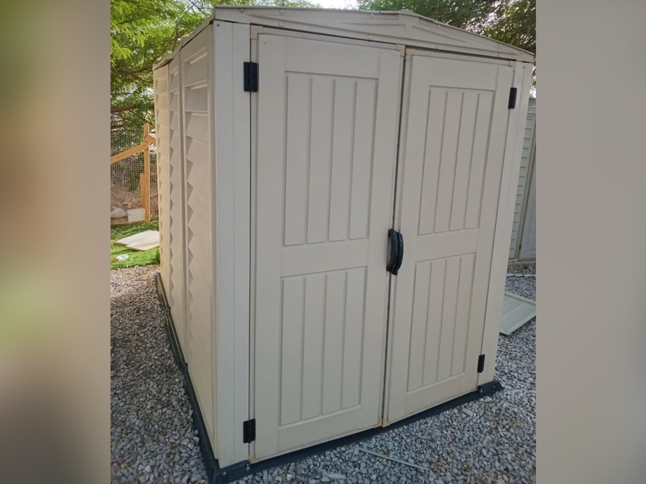 Duramax 8×5 Vinyl Outdoor Storage Shed