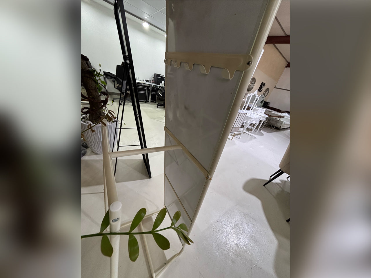 IKEA Full-Length Floor Mirror – White Rounded Frame