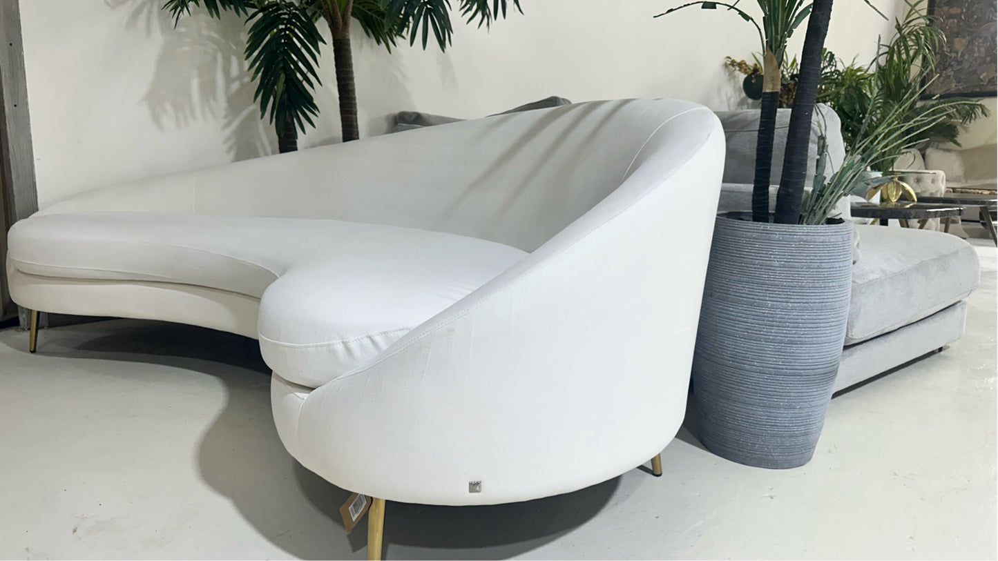 The One – Arc White Sofa