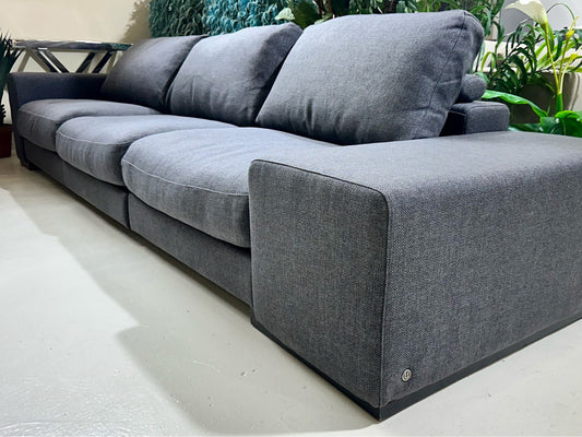 Natuzzi 3-Seater Sofa – Charcoal Grey