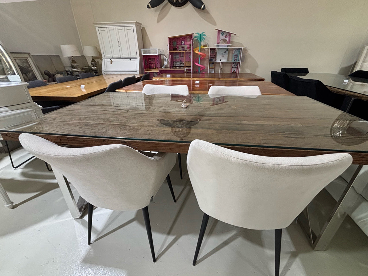 Rustic Wood Dining Table With 4 Chairs Marina Home