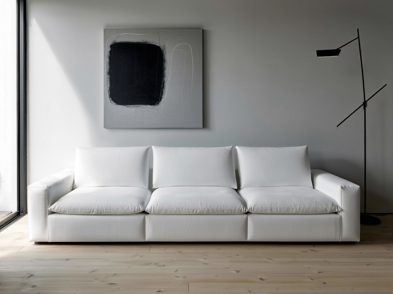 Marina Home Sectional Sofa – Feather White
