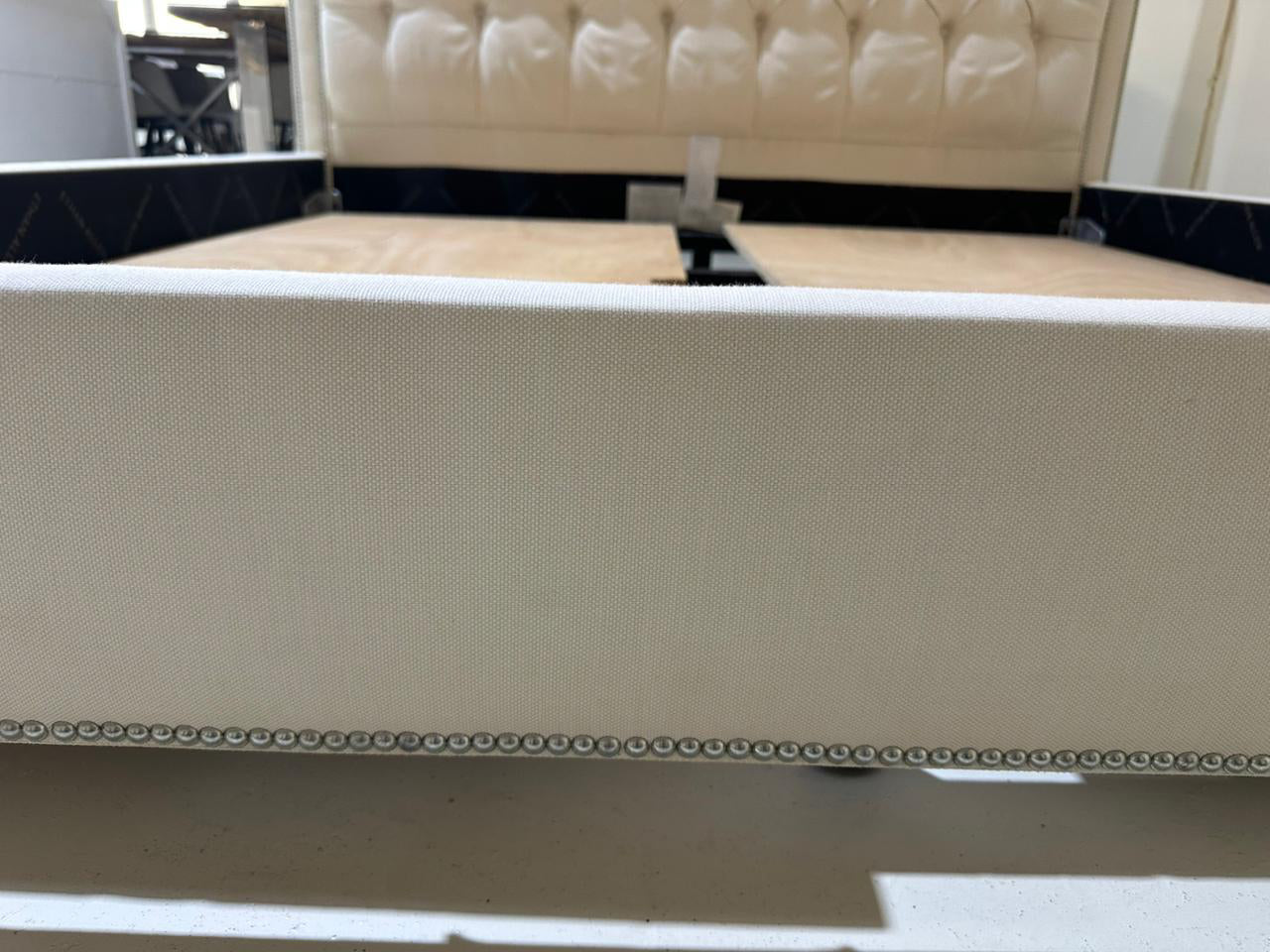 Ethan Allen King Size Bed – Tufted Headboard