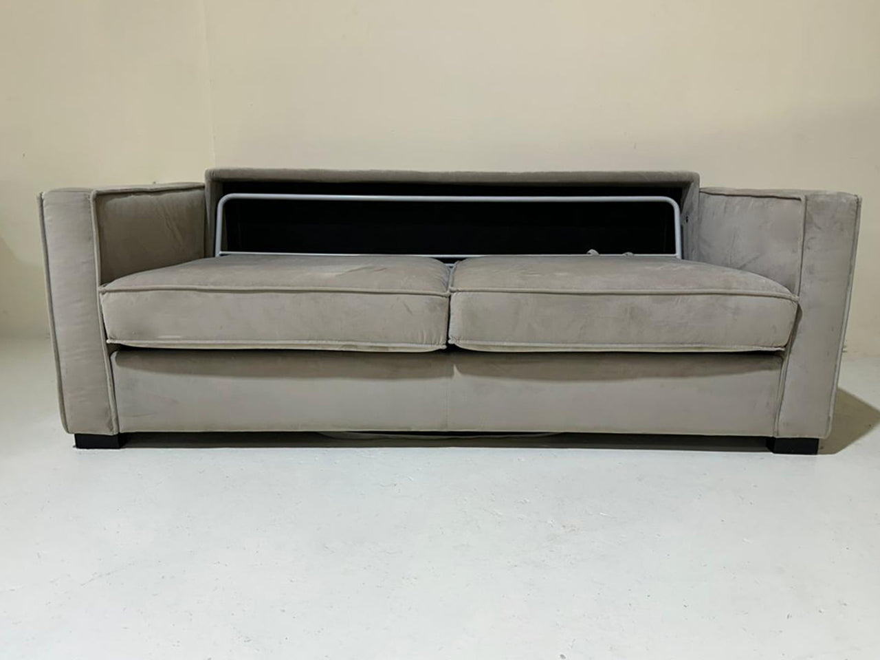 The One – Beige Velvet Sofa Bed